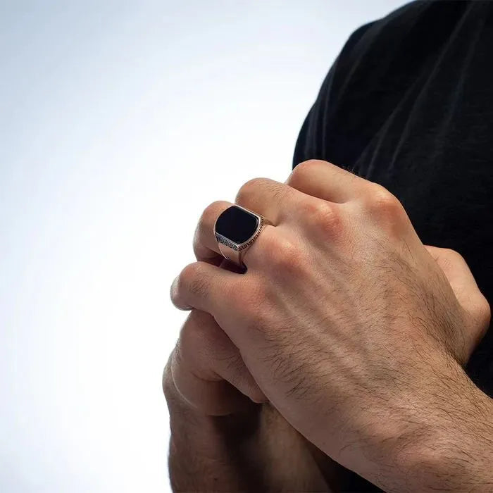 Classic Black Turkish ring - angle 2