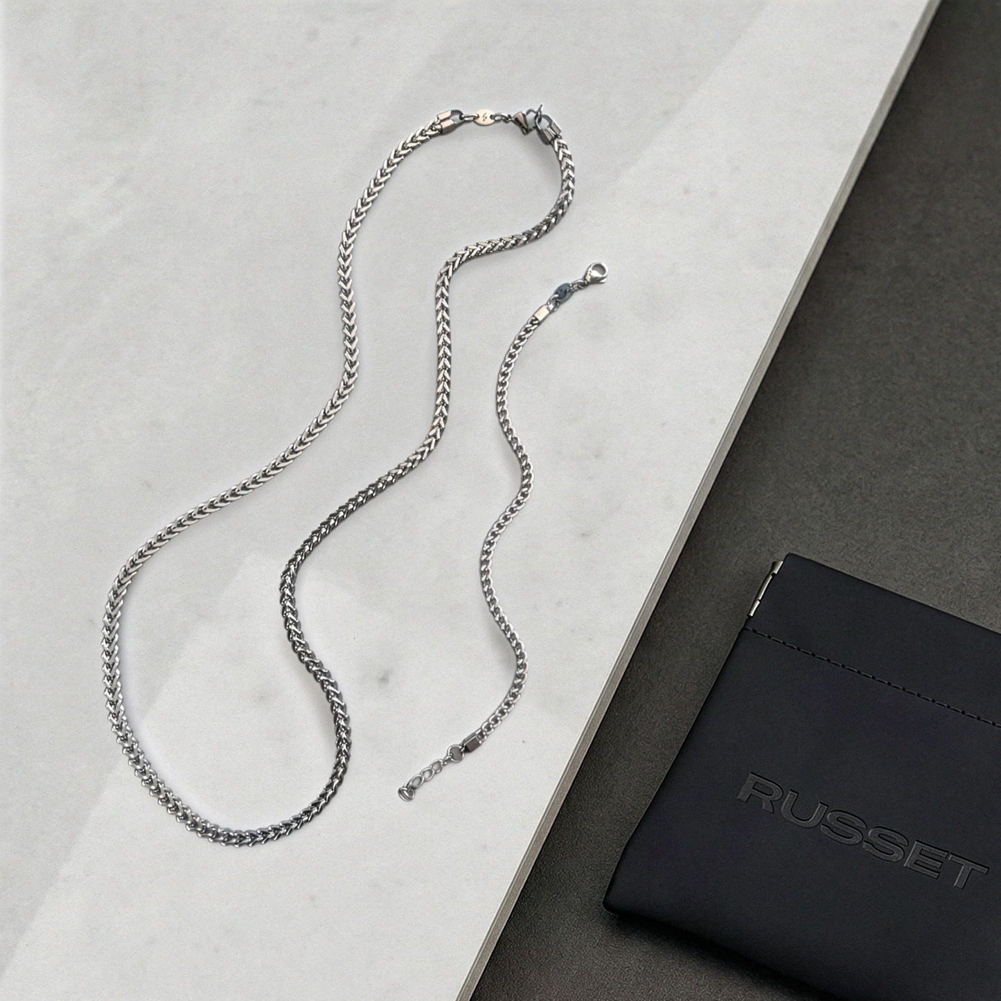 Foxtail Chain and Bracelet Set