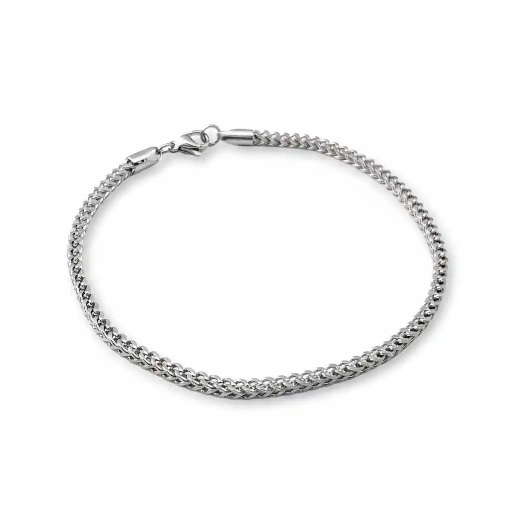 Classic Silver Steel Men's Bracelet 3mm