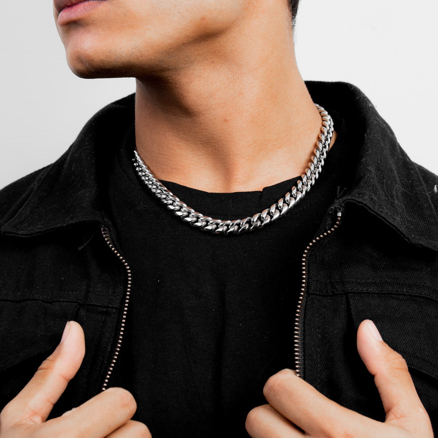 Miami Cuban 10MM Chain worn