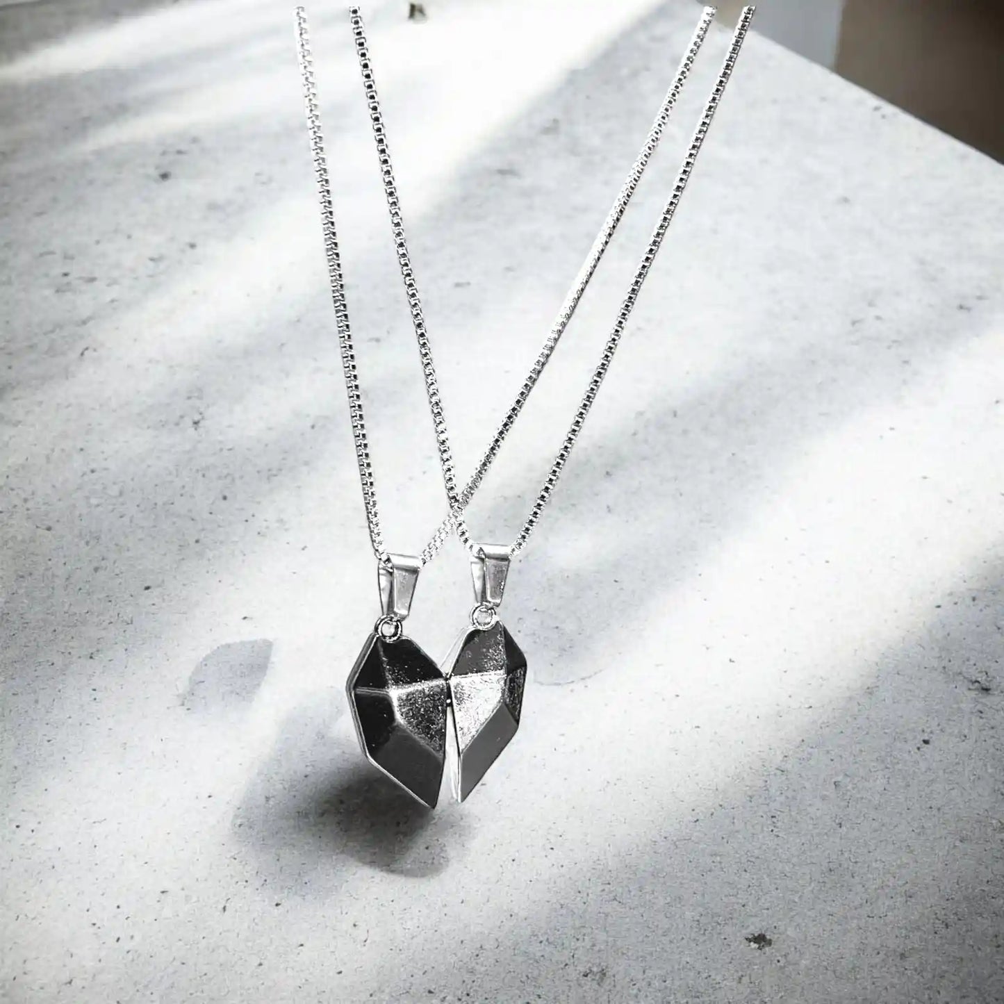 Duality Heart Pendant - Side View
